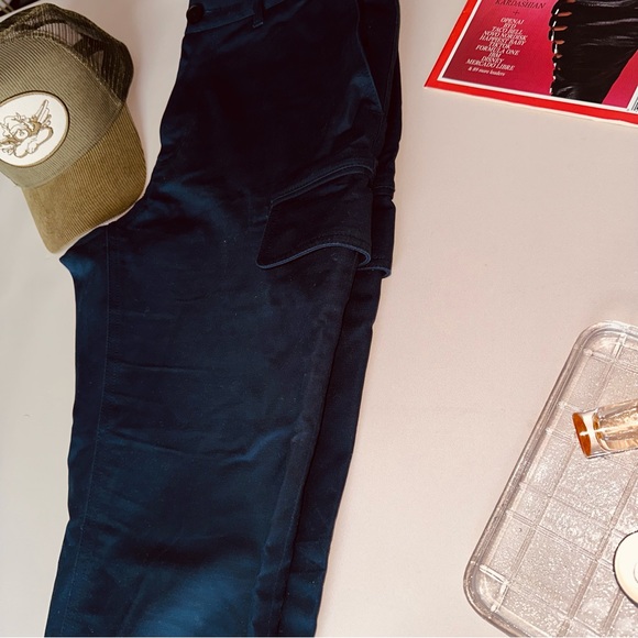MICHAEL KORS Navy Cotton Cargo Pants - Picture 2 of 3